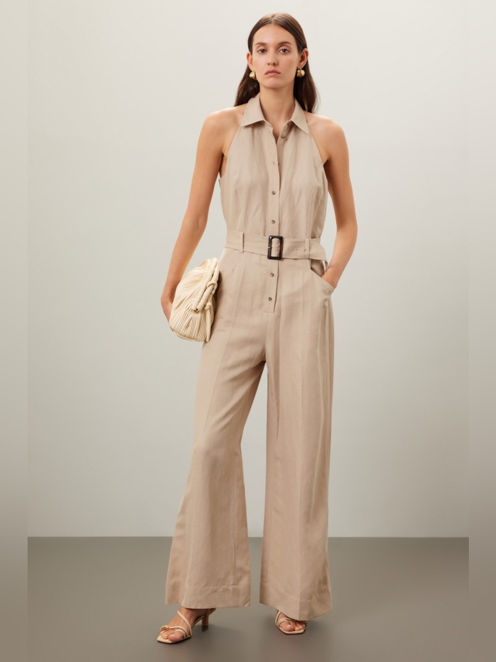 Club Monaco Sleeveless Collared Jumpsuit